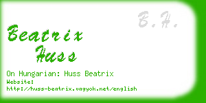 beatrix huss business card